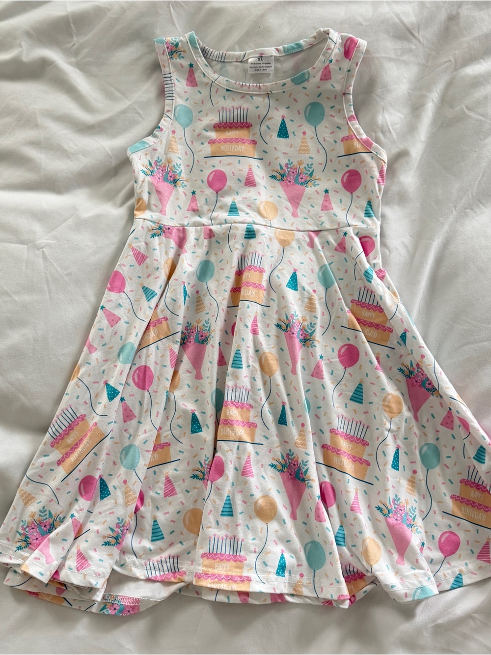 Girls birthday print dress size 5